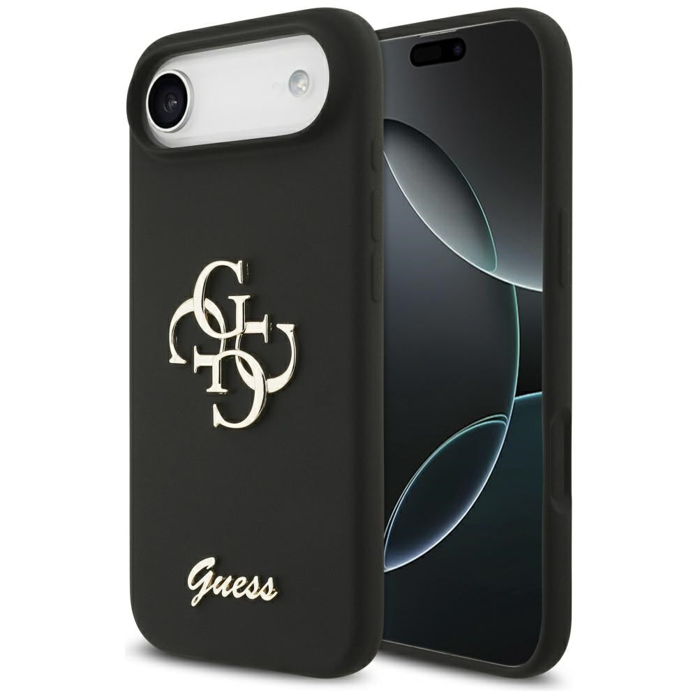 Husă Guess iPhone Air Silicone Big 4G Script, negru – imagine 6