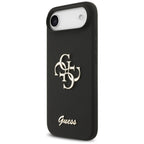 Husă Guess iPhone Air Silicone Big 4G Script, negru – imagine 5