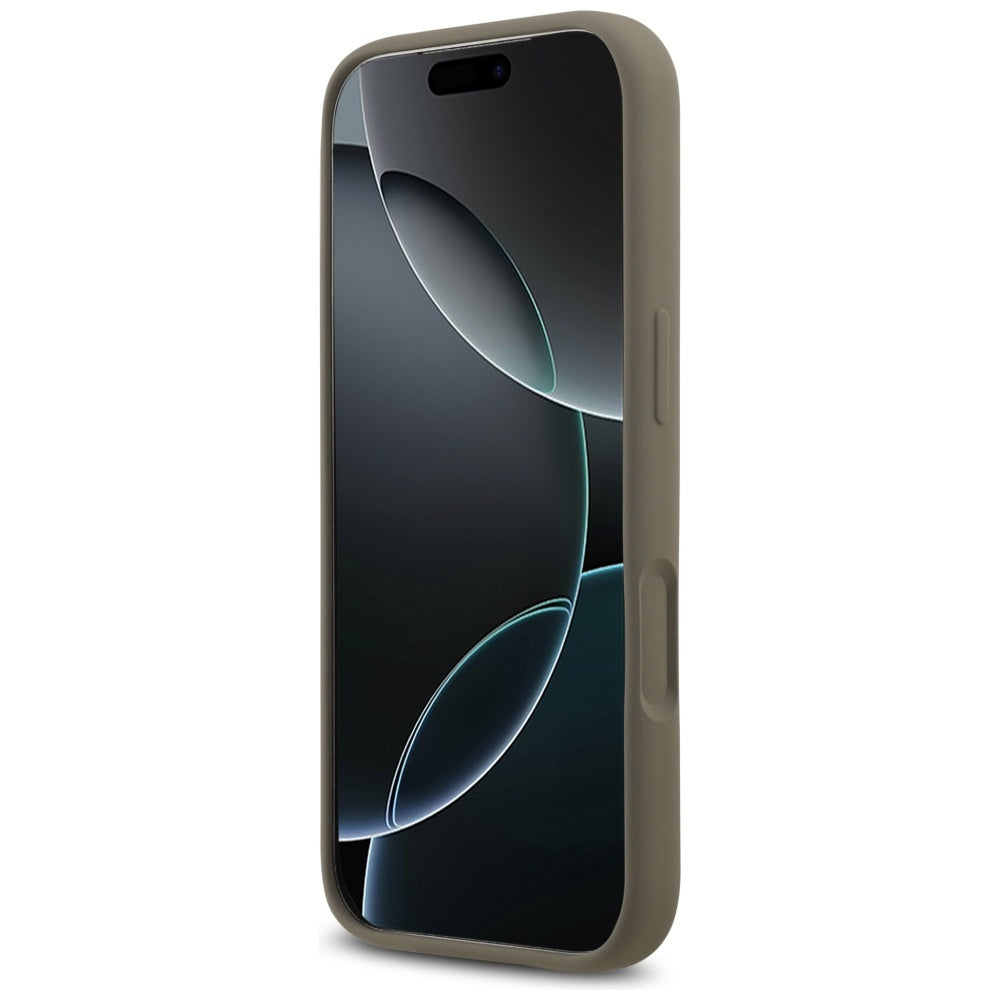 Husă Guess iPhone 17 Pro Silicone Big 4G Script, maro – imagine 6