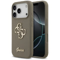 Husă Guess iPhone 17 Pro Silicone Big 4G Script, maro – imagine 1