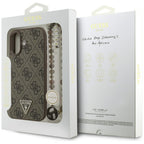 Husă Guess iPhone 17 Hardcase 4G Strap Triangle Logo MagSafe, maro – imagine 7