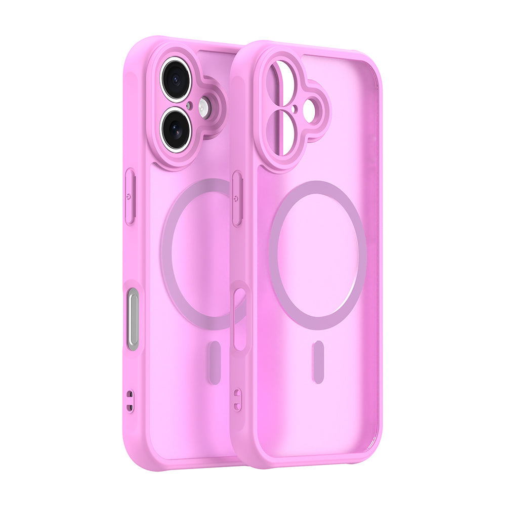Husă Techsuit HaloFrost II MagSafe iPhone 16 – Roz – imagine 8