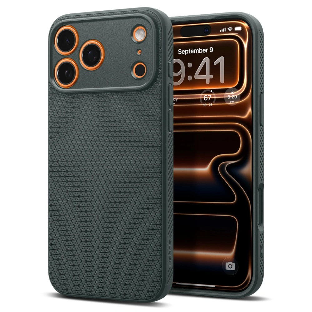 Husă Spigen Liquid Air iPhone 17 Pro – Abyss Green (verde) – imagine 7