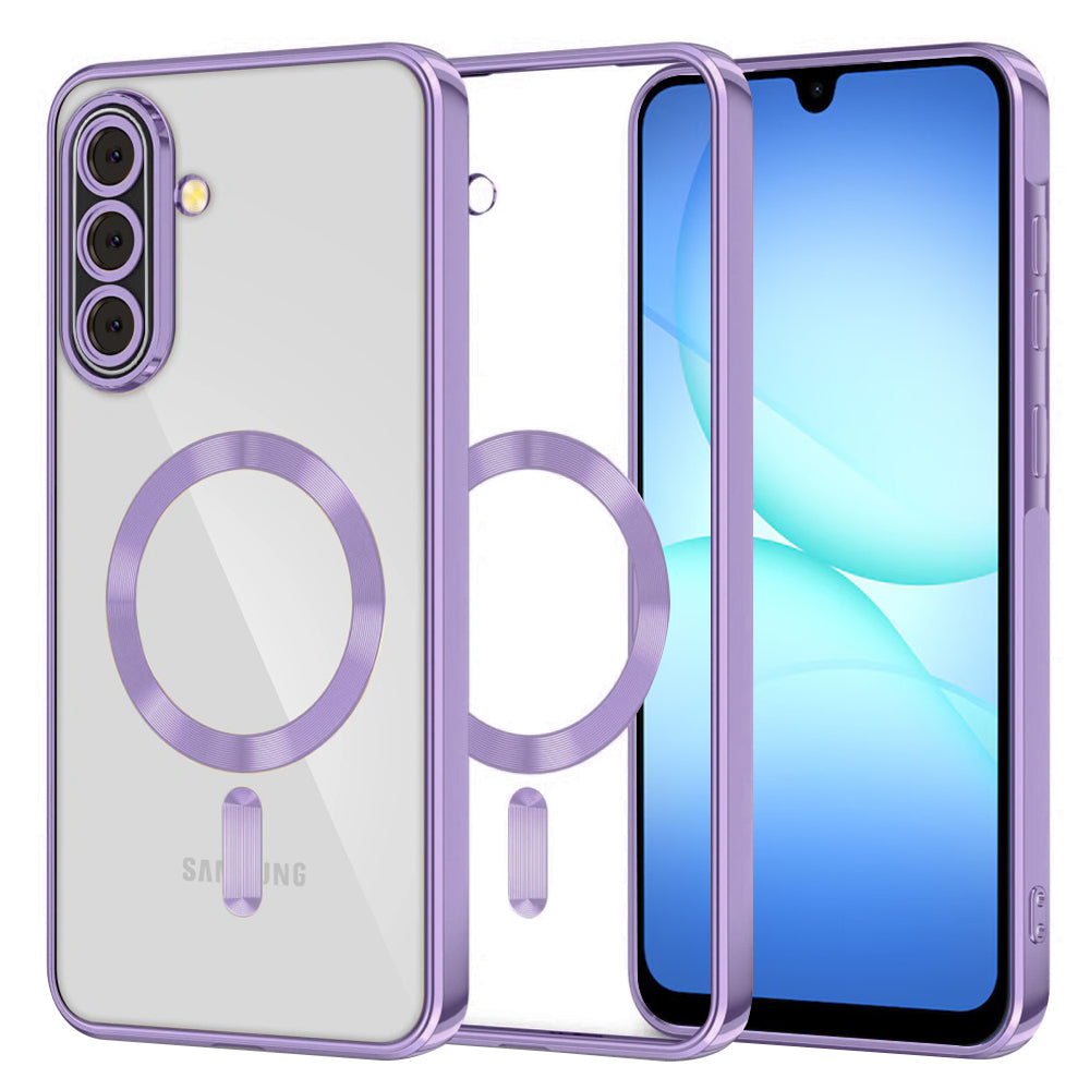 Husă transparentă Techsuit Luxury Crystal MagSafe Galaxy A17 5G – Mov deschis – imagine 6