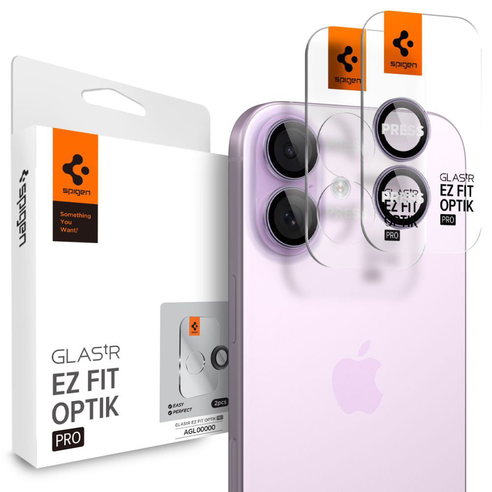 Protecție cameră Spigen Optik.tR EZ Fit Pro iPhone 17 / 16, 2 buc. – Mov – imagine 8 din 13