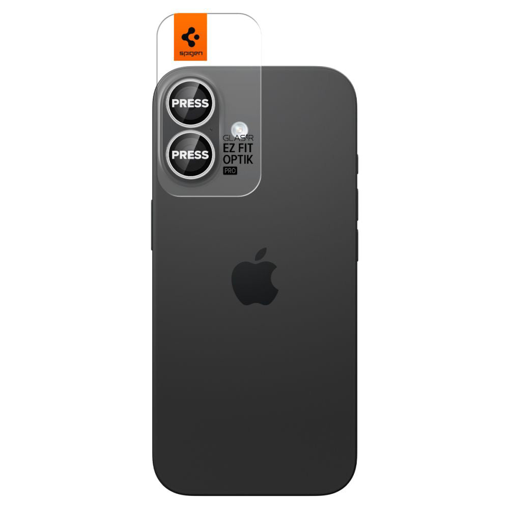 Protecție cameră Spigen Optik.tR EZ Fit Pro iPhone 17 / 16, 2 buc. – Argintiu – imagine 7 din 13