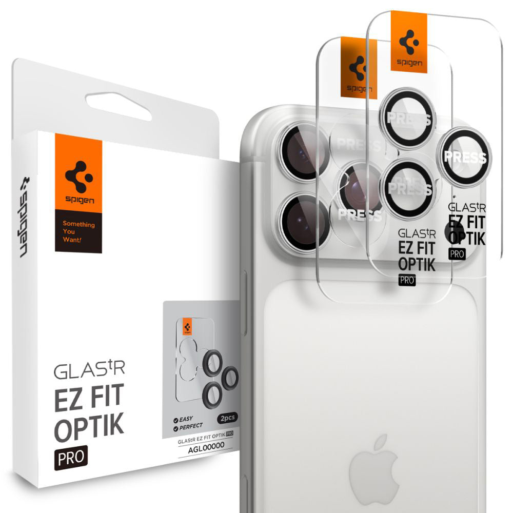 Protecție cameră Spigen Optik.tR EZ Fit Pro pentru iPhone 14 Pro / 15 Pro / 16 Pro / 17 Pro (inclusiv Pro Max) – Argintiu – imagine 9