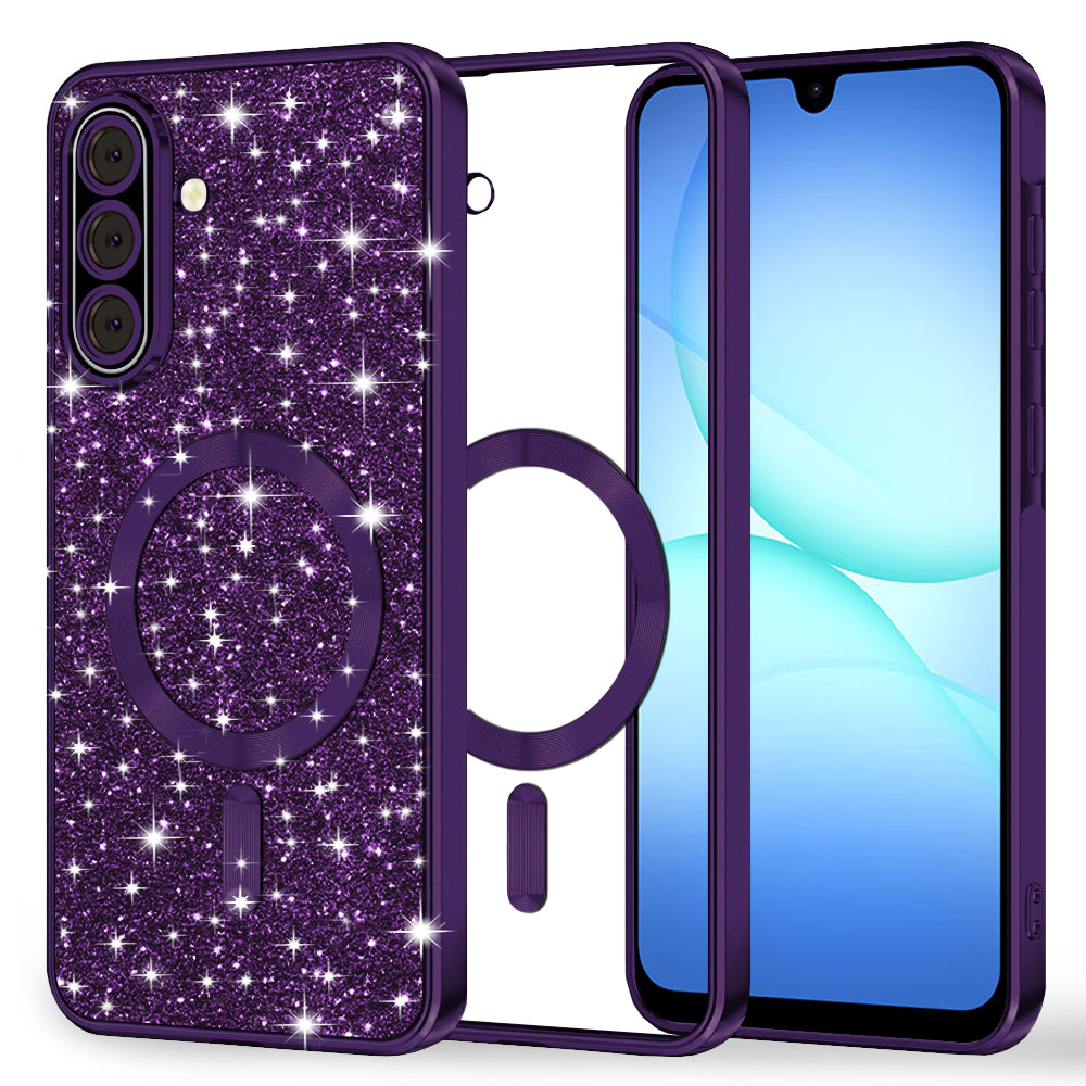 Husă Techsuit Luxury Glitter MagSafe Galaxy A17 5G – Mov închis – imagine 7