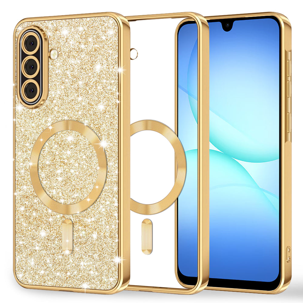 Husă Techsuit Luxury Glitter MagSafe Galaxy A17 5G – Auriu – imagine 1
