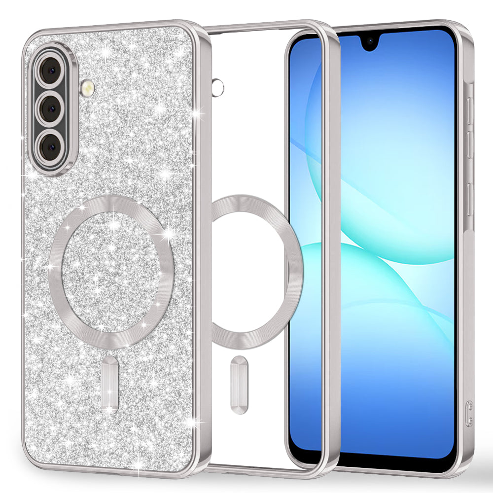 Husă Techsuit Luxury Glitter MagSafe Galaxy A17 5G – Argintiu – imagine 4