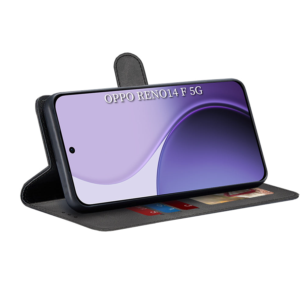 Husă Oppo Reno14 F / Reno14 FS 5G flip Techsuit Diary Book, negru – imagine 2