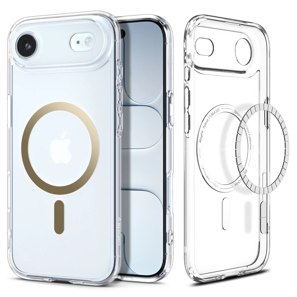 Husă Spigen Ultra Hybrid MagSafe iPhone Air – Transparent / Auriu – imagine 7