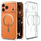 Husă Spigen Ultra Hybrid MagSafe iPhone 17 Pro Max – Transparent / Auriu – imagine 1