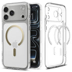 Husă Spigen Ultra Hybrid MagSafe iPhone 17 Pro – Transparent / Auriu – imagine 1