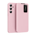 Husă flip Techsuit SmartView Galaxy S25 FE – Roz – imagine 1