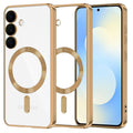 Husă transparentă Techsuit Luxury Crystal MagSafe Galaxy S25 FE – Auriu – imagine 1