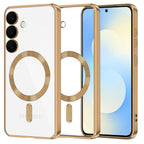Husă transparentă Techsuit Luxury Crystal MagSafe Galaxy S25 FE – Auriu – imagine 1
