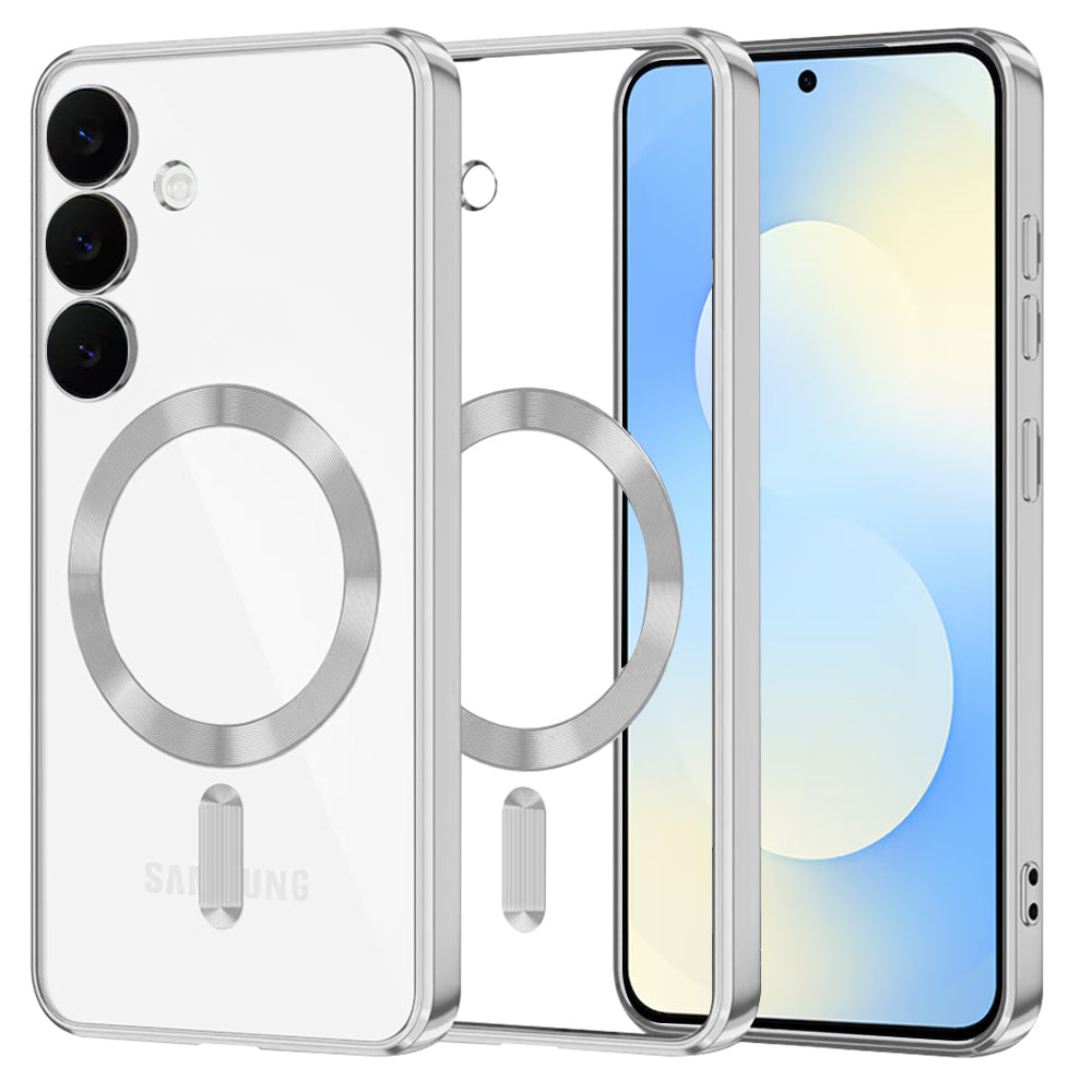 Husă transparentă Techsuit Luxury Crystal MagSafe Galaxy S25 FE – Argintiu – imagine 2