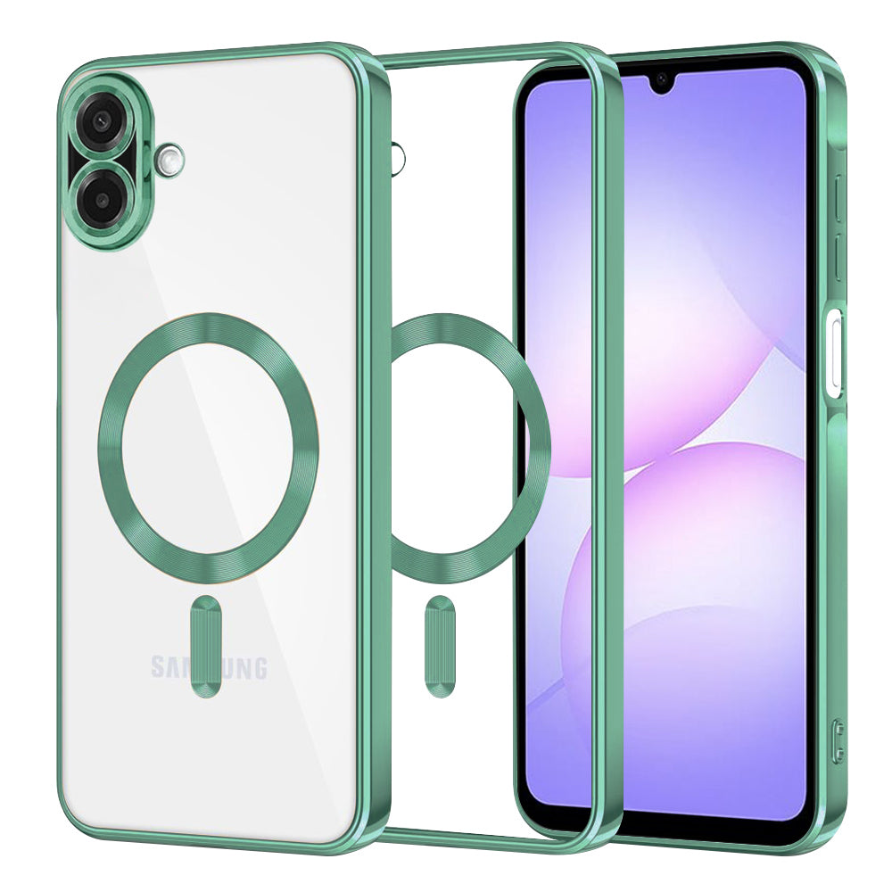 Husă transparentă Techsuit Luxury Crystal MagSafe Galaxy A07 – Verde deschis – imagine 7