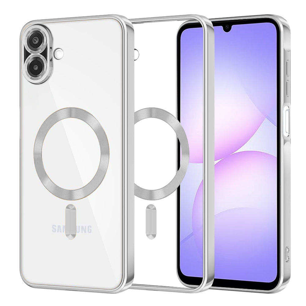 Husă transparentă Techsuit Luxury Crystal MagSafe Galaxy A07 – Argintiu – imagine 4