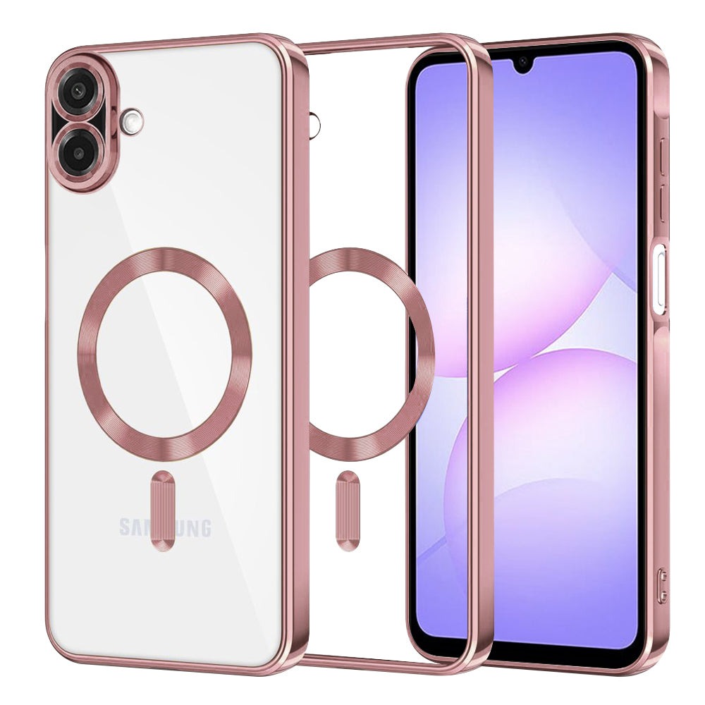 Husă transparentă Techsuit Luxury Crystal MagSafe Galaxy A07 – Roz – imagine 2