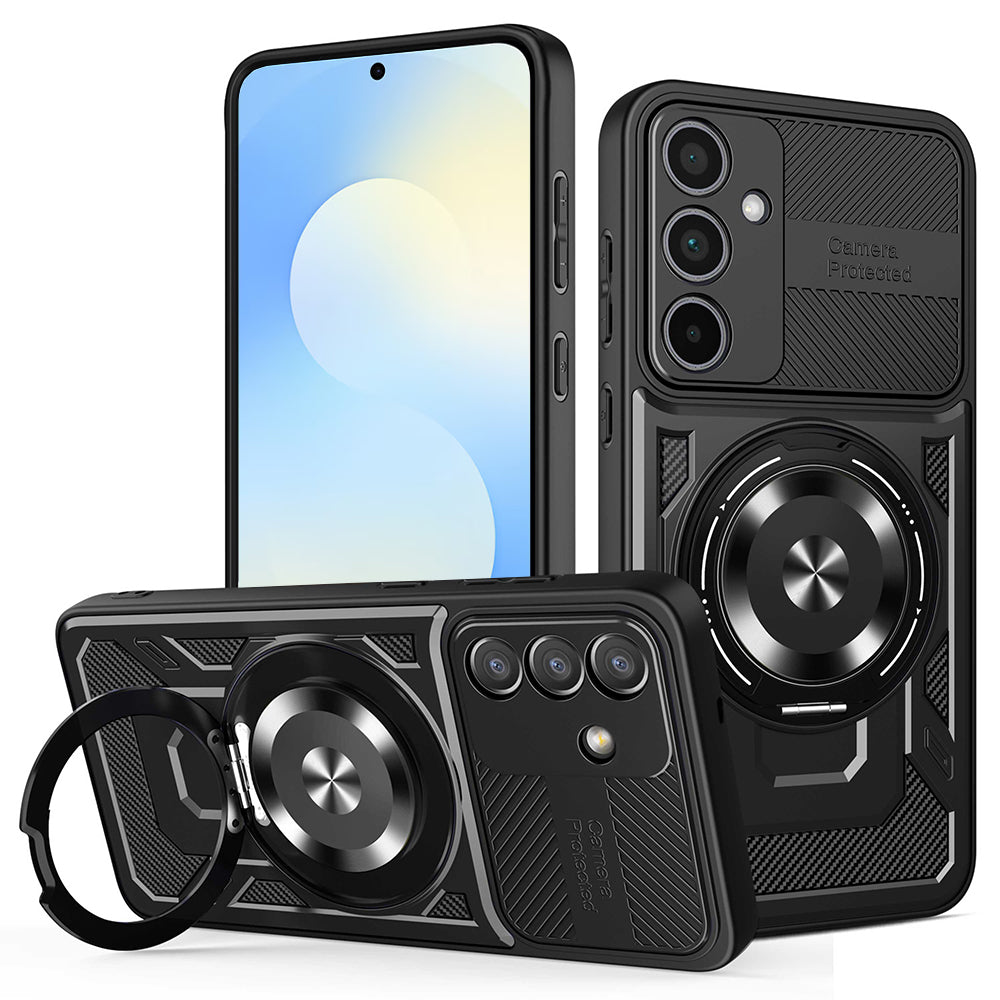 Husă Techsuit RuggedCam MagSafe cu stand Galaxy S25 FE – Negru – imagine 2