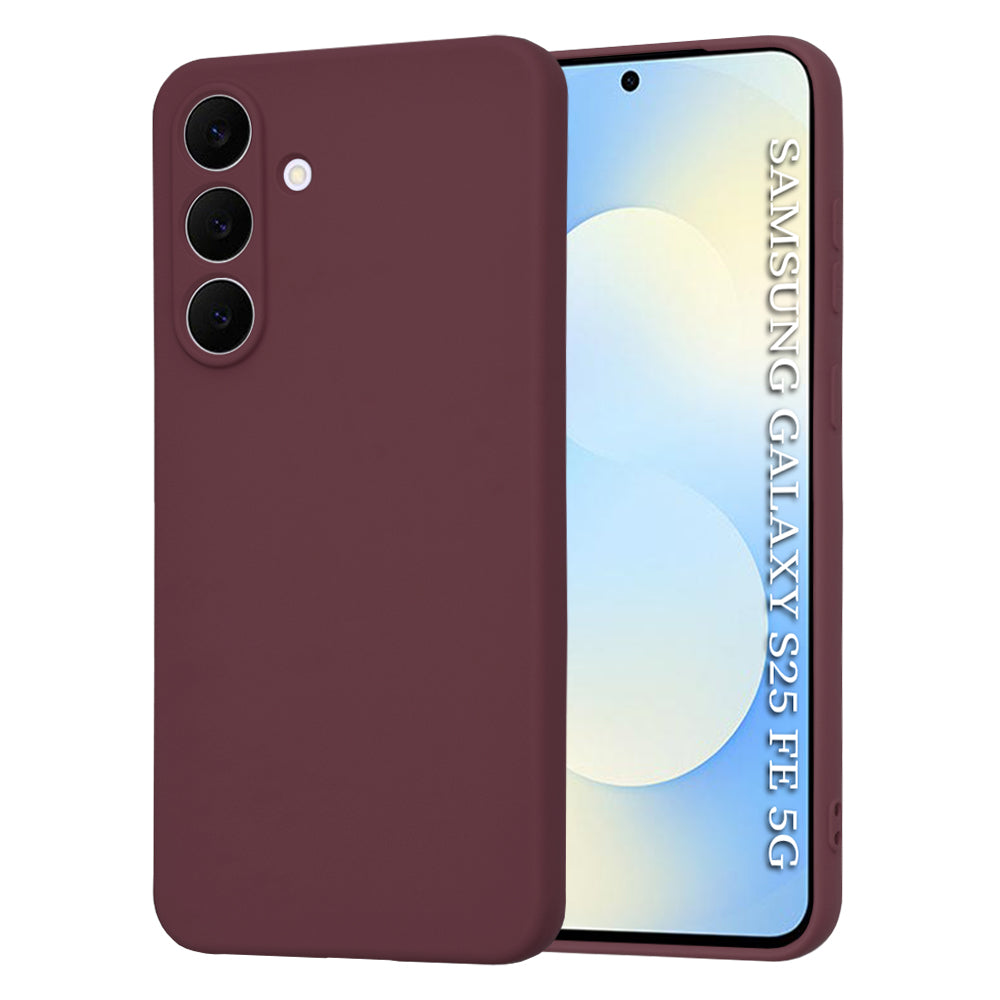 Husă din silicon Techsuit SoftFlex Galaxy S25 FE – Roșu prună – imagine 8
