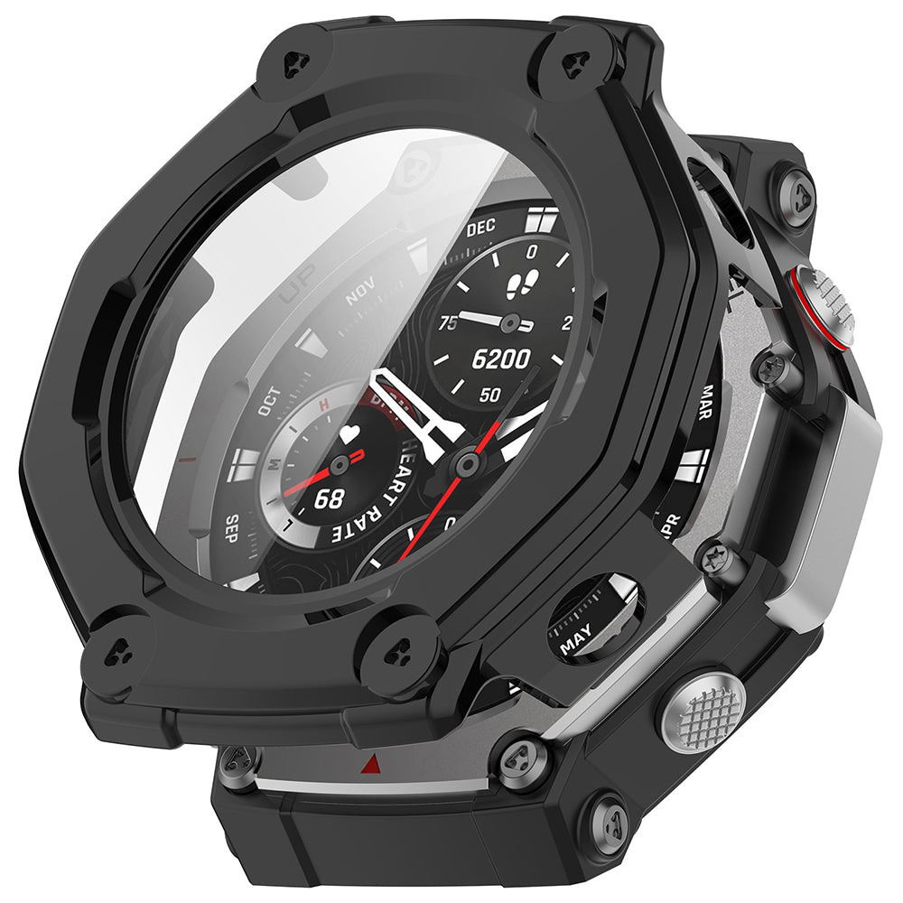 Husă cu folie Amazfit T-Rex 3 Techsuit Defense360 Pro, negru – imagine 1