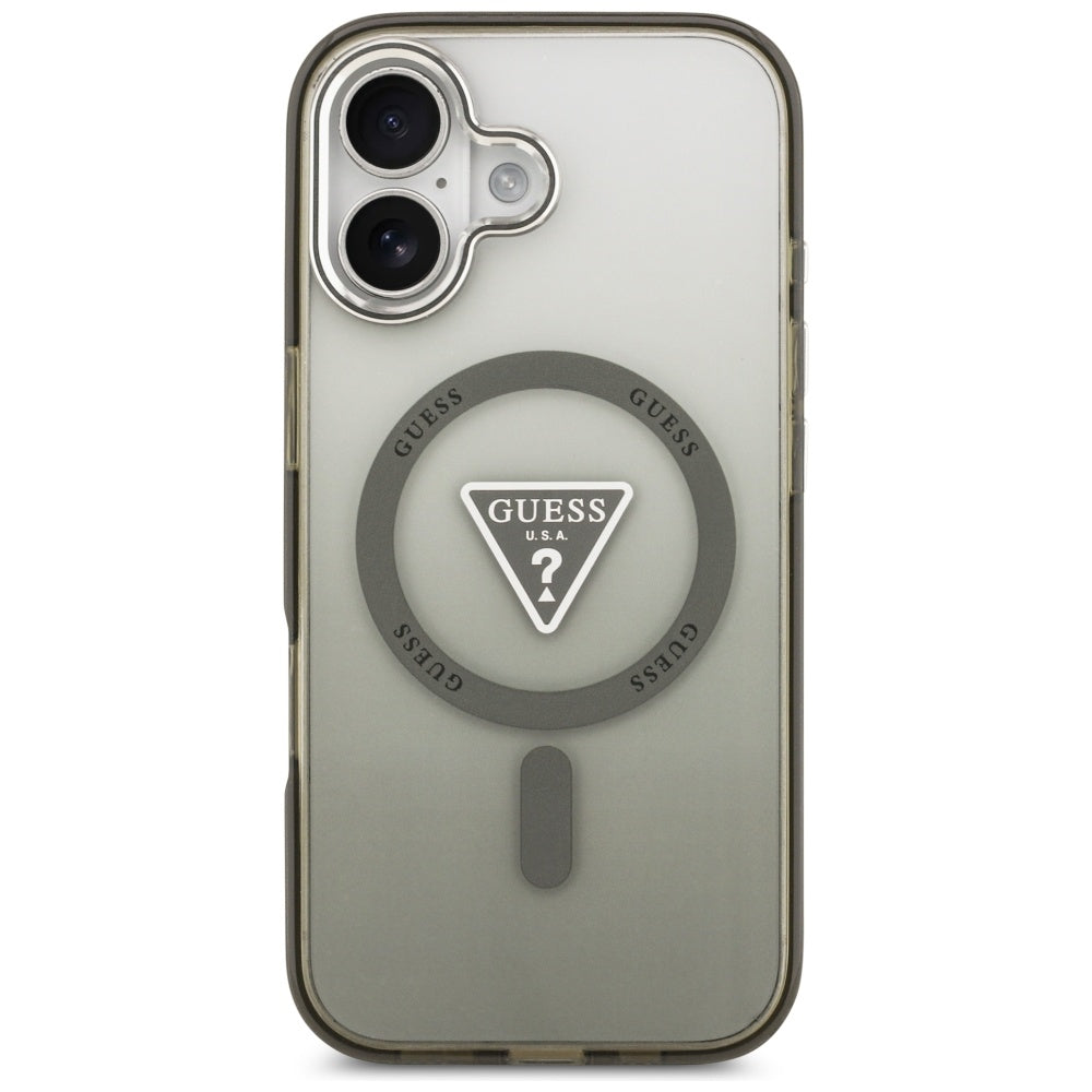 Husă Guess iPhone 17 IML Gradient Triangle Logo MagSafe, kaki – imagine 1