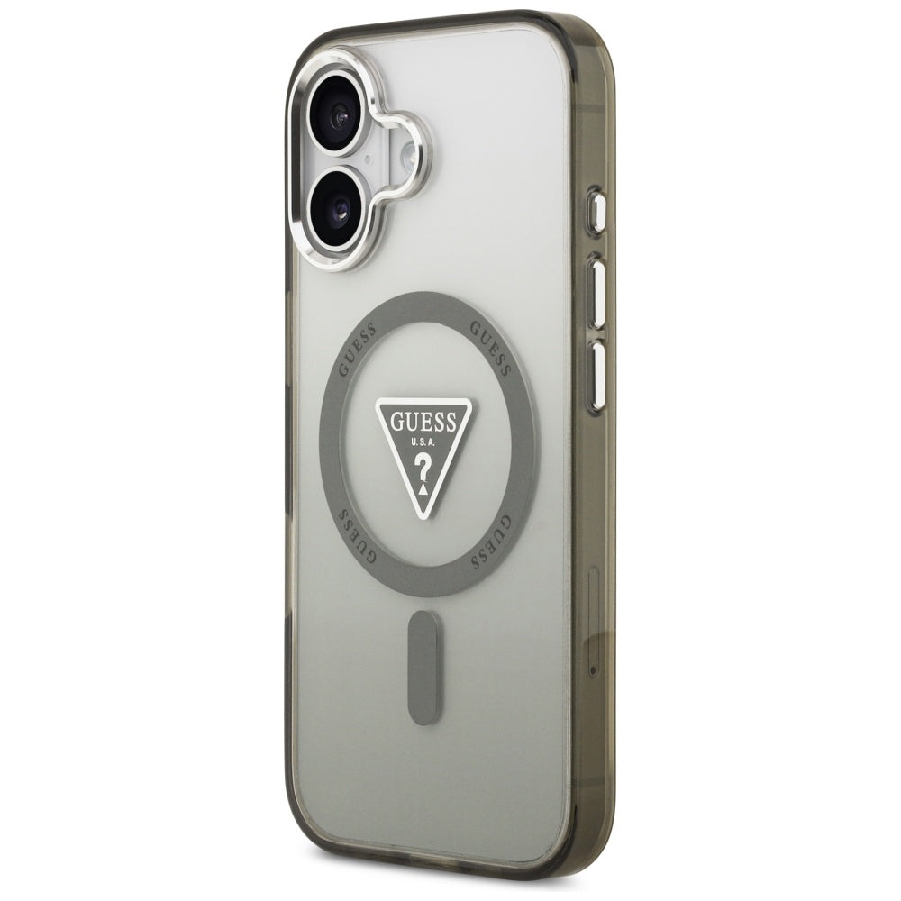 Husă Guess iPhone 17 IML Gradient Triangle Logo MagSafe, kaki – imagine 2