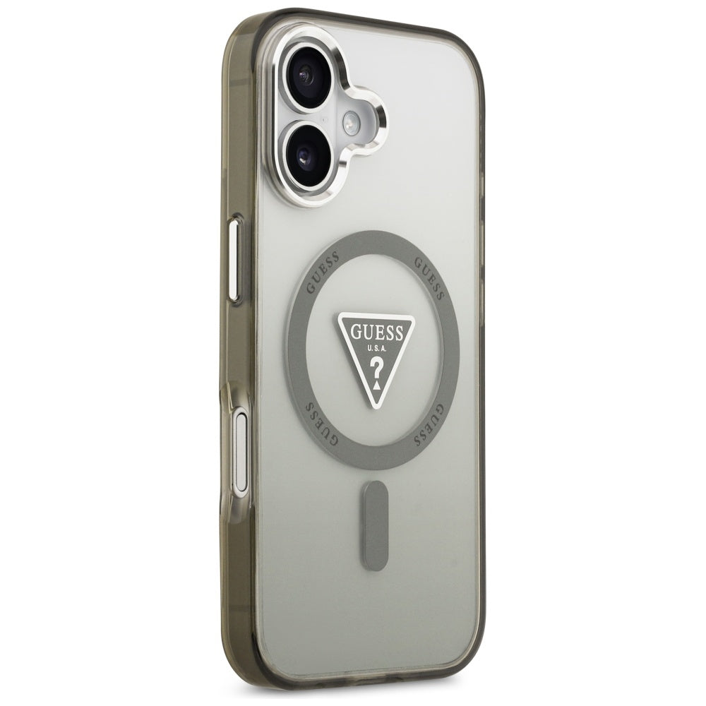 Husă Guess iPhone 17 IML Gradient Triangle Logo MagSafe, kaki – imagine 4