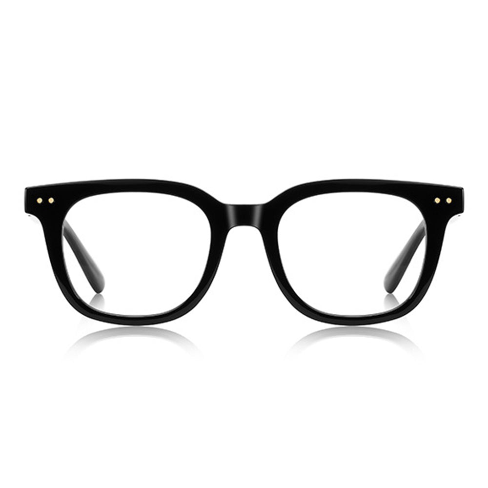 Ochelari lumină albastră bărbați, ramă rotundă – Techsuit 2229 – Negru – imagine 2