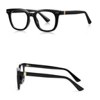 Ochelari lumină albastră bărbați, ramă rotundă – Techsuit 2229 – Negru – imagine 3