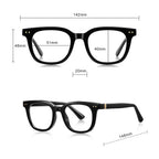 Ochelari lumină albastră bărbați, ramă rotundă – Techsuit 2229 – Transparent / maro – imagine 6