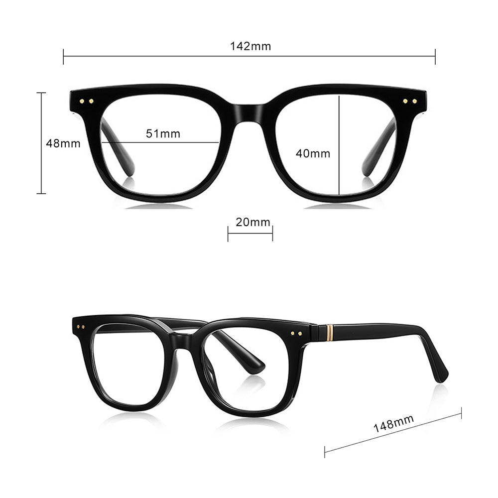 Ochelari lumină albastră bărbați, ramă rotundă – Techsuit 2229 – Transparent / maro – imagine 6