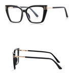Ochelari lumină albastră femei, oversized negru-auriu – Techsuit 2260 – Negru / auriu – imagine 3