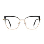 Ochelari lumină albastră femei, cat eye auriu – Techsuit 3156 – Auriu / negru – imagine 5