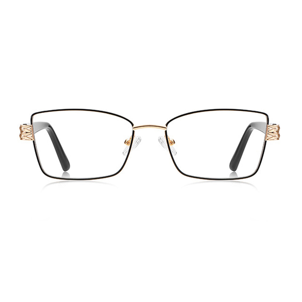 Ochelari lumină albastră femei, ramă metalică – Techsuit 3171 – Negru – imagine 3
