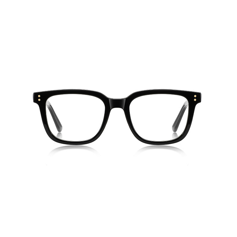 Ochelari lumină albastră bărbați, pătrați negru-auriu – Techsuit 2225 – Negru cu auriu – imagine 2