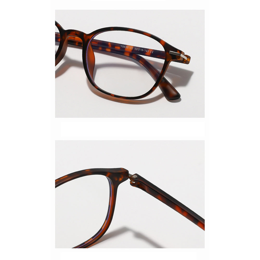 Ochelari lumină albastră unisex, ramă rotundă TR90 – Techsuit 6635 – Negru – imagine 4
