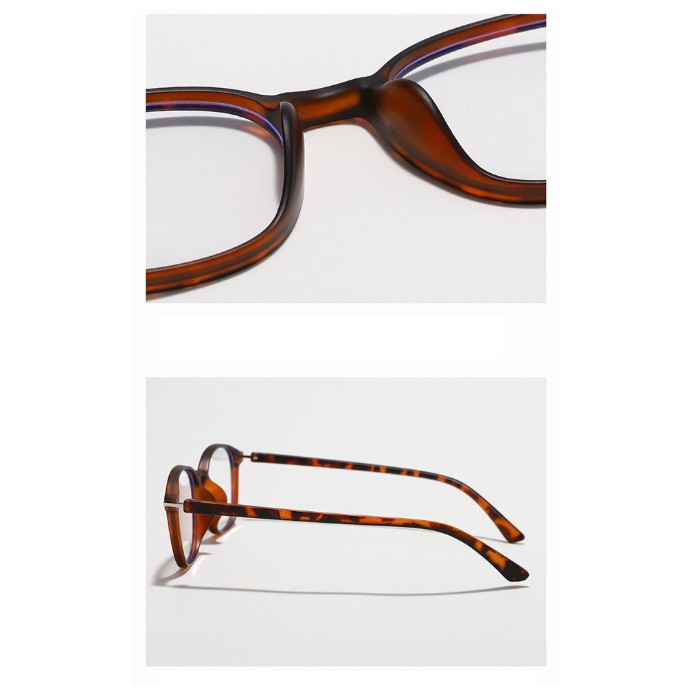 Ochelari lumină albastră unisex, ramă rotundă TR90 – Techsuit 6635 – Negru – imagine 3