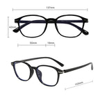 Ochelari lumină albastră unisex, ramă rotundă TR90 – Techsuit 6635 – Negru / mov – imagine 6