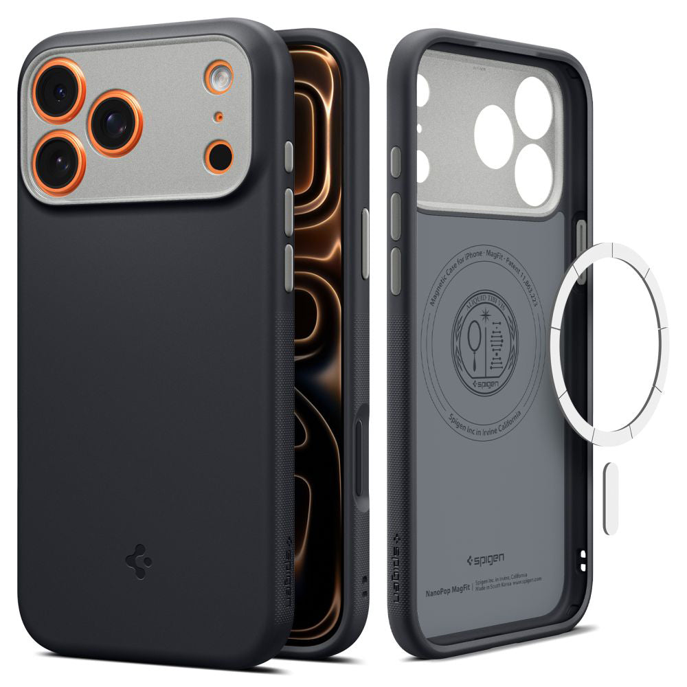 Husă Caseology Nano Pop MagSafe iPhone 17 Pro – Black Sesame (negru) – imagine 1
