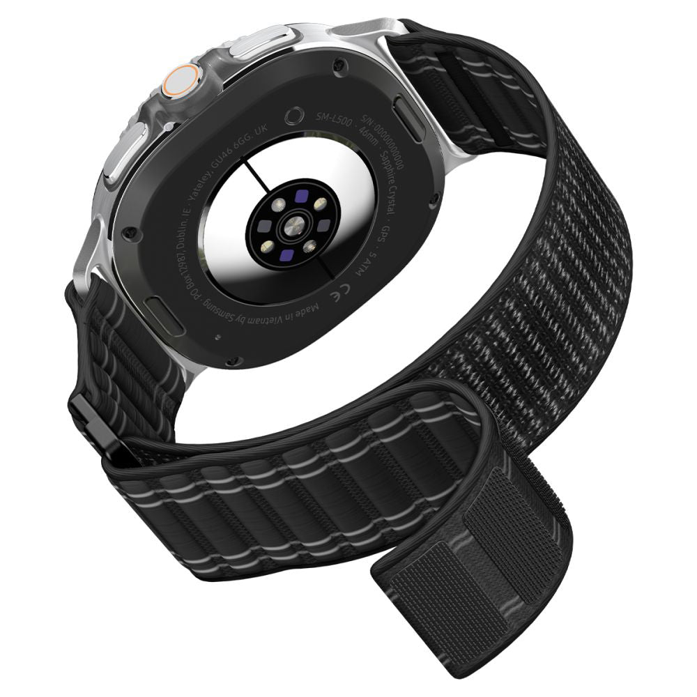 Curea textilă Spigen WBF0 Samsung Galaxy Watch9 / Watch8 / Watch8 Classic – Negru – imagine 6