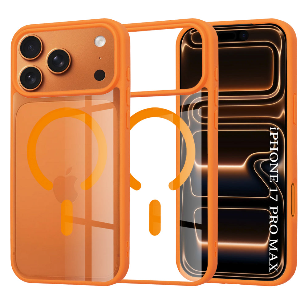 Husă transparentă Techsuit MagSafe Pro iPhone 17 Pro Max – Portocaliu – imagine 5