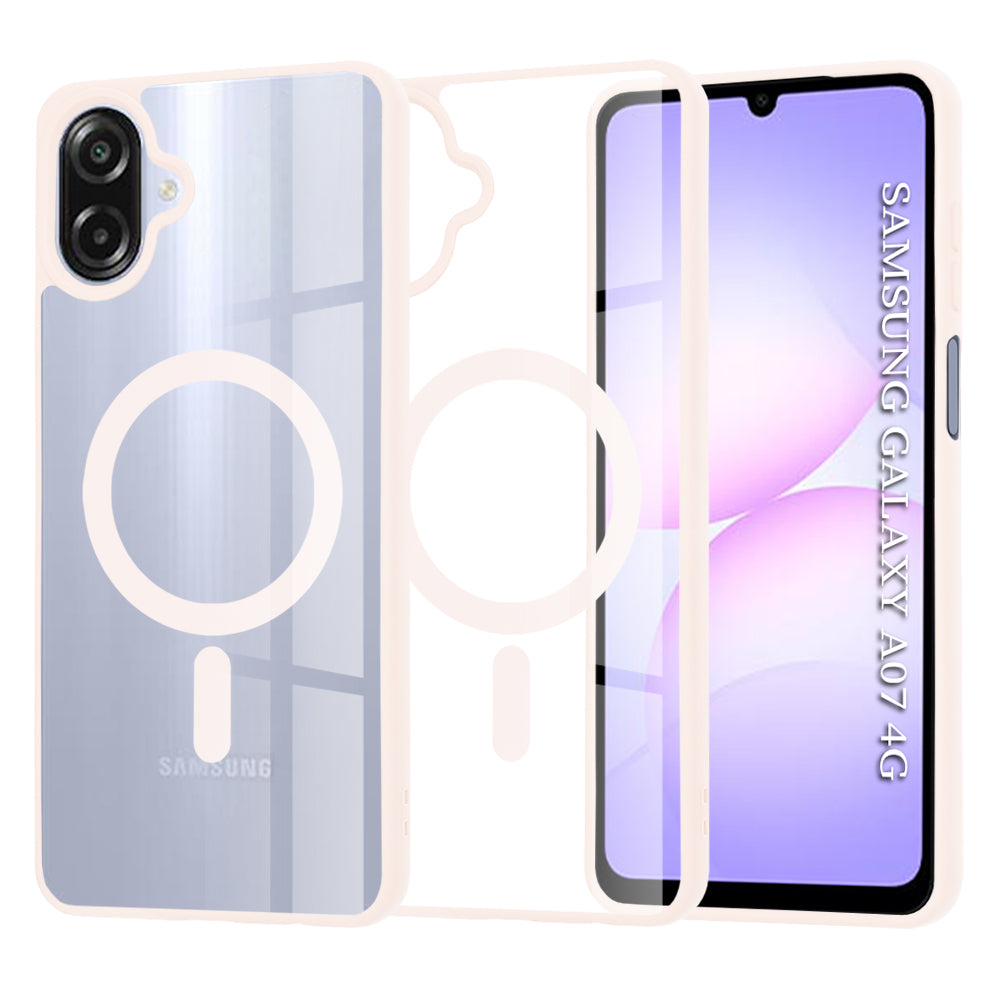 Husă transparentă Techsuit MagSafe Pro Galaxy A07 – Roz nude – imagine 14