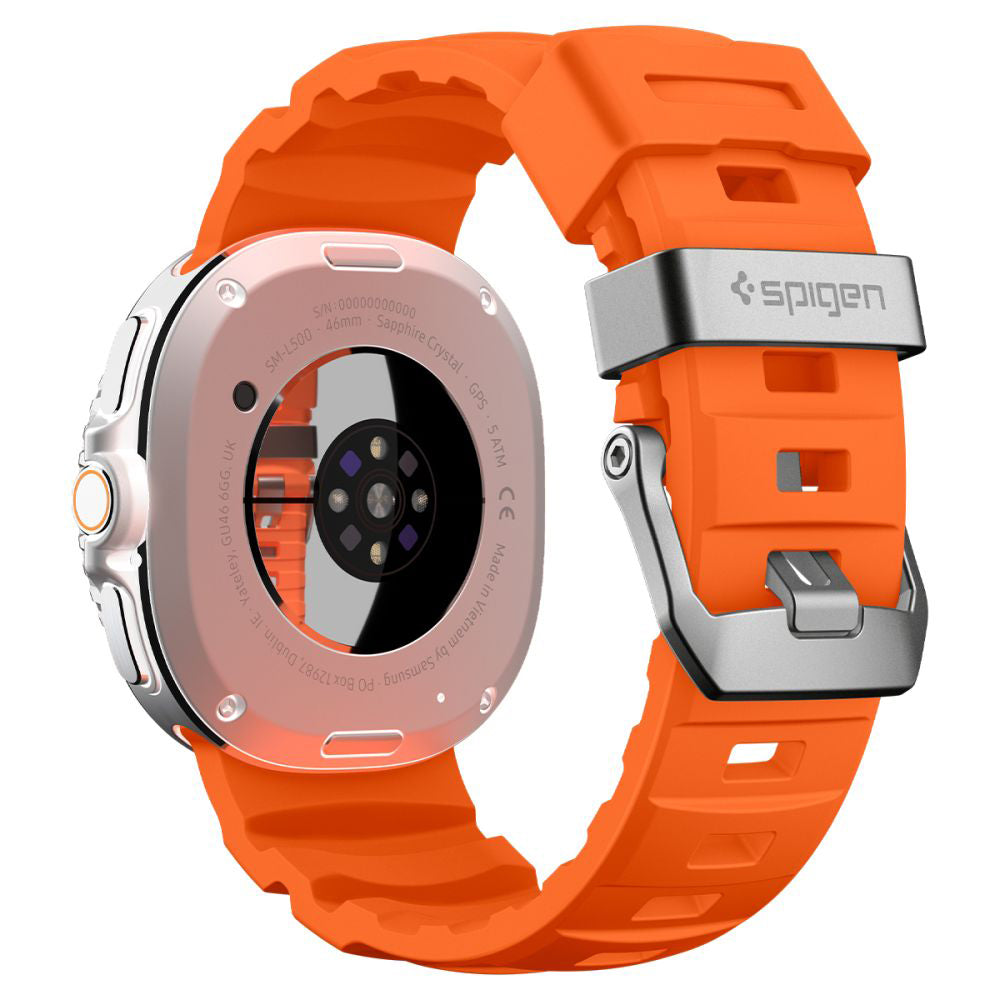 Curea din silicon Spigen WBS2 Samsung Galaxy Watch9 / Watch8 / Watch8 Classic – Portocaliu – imagine 2