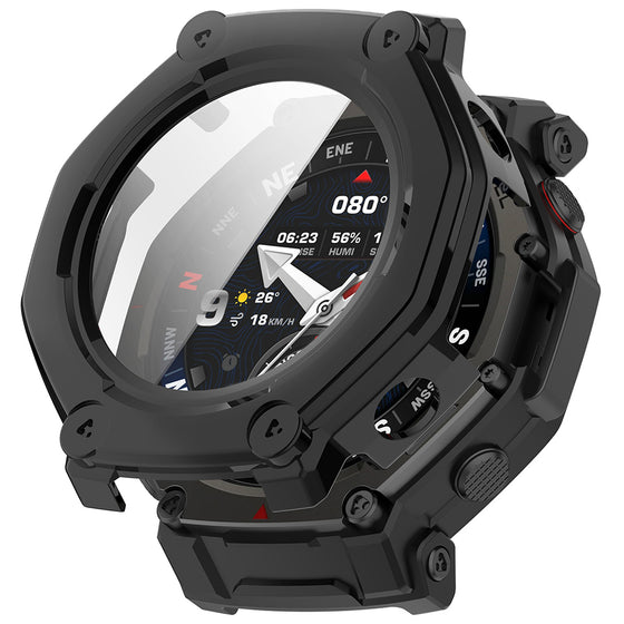 Husă cu folie Techsuit Defense360 Pro pentru Amazfit T-Rex 3 Pro 48 mm – neagră