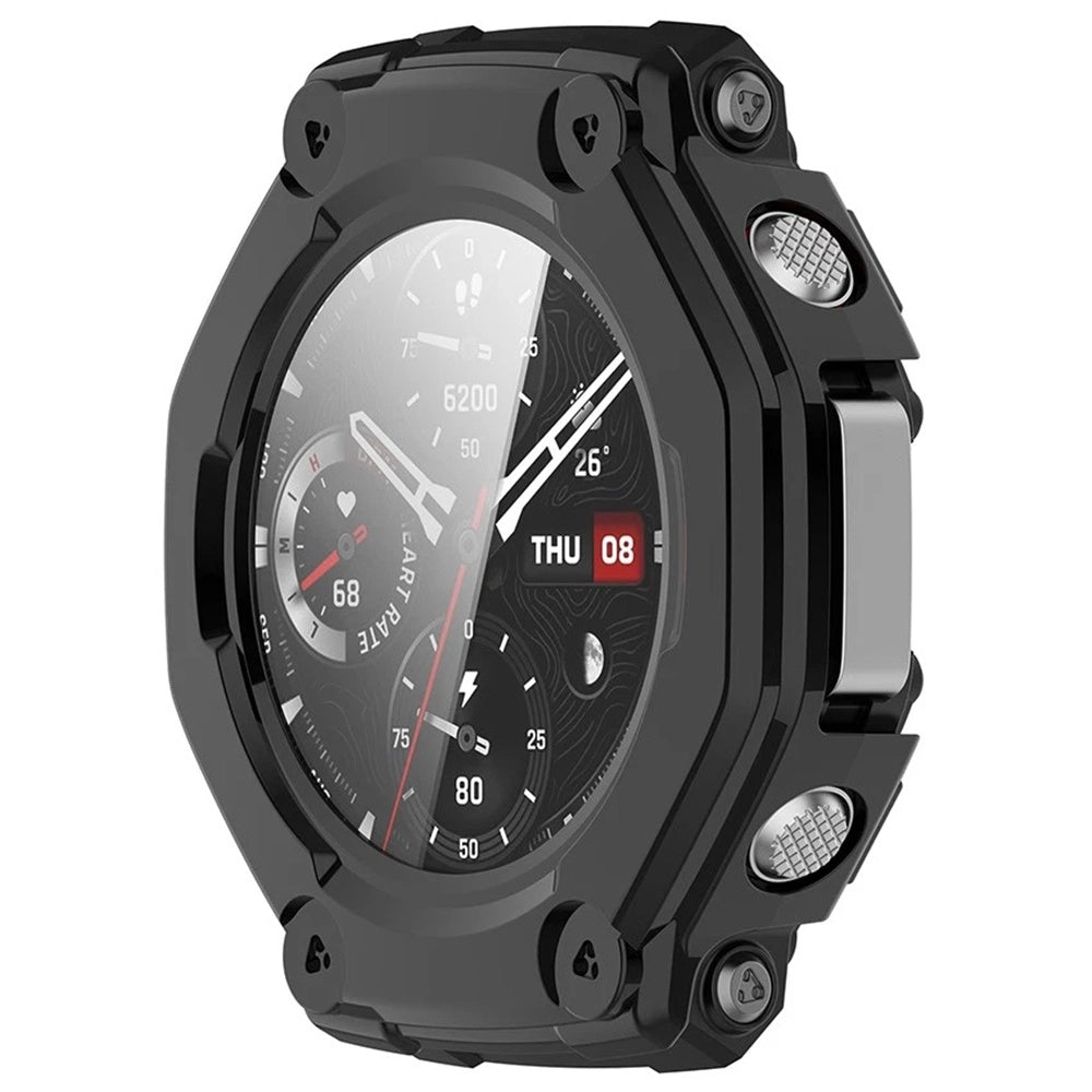 Husă cu folie Amazfit T-Rex 3 Techsuit Defense360 Pro, negru – imagine 5