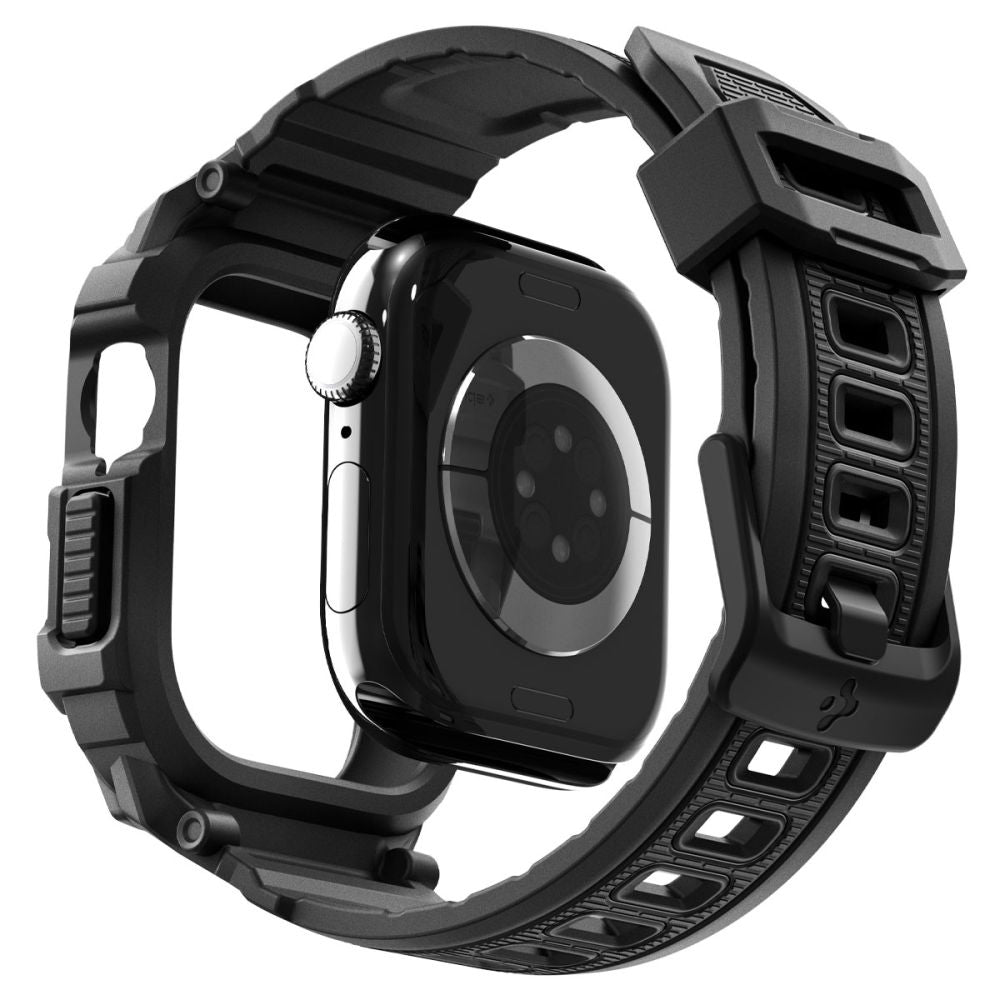 Husă cu curea Spigen Rugged Armor Pro V2 Apple Watch Series 11 / 10 (42 mm) – Negru mat – imagine 9